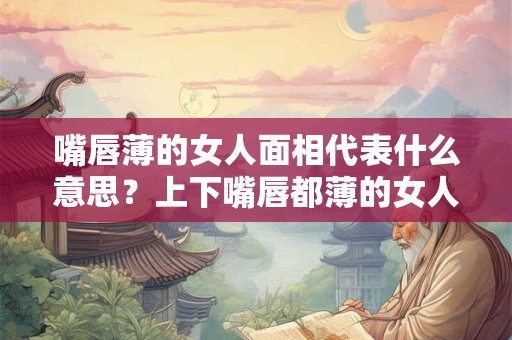 嘴唇薄的女人面相代表什么意思？上下嘴唇都薄的女人好吗？