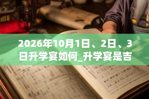 2026年10月1日、2日、3日升学宴如何_升学宴是吉日吗
