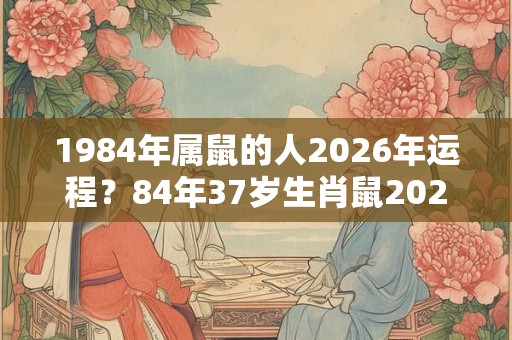 1984年属鼠的人2026年运程？84年37岁生肖鼠2026年运势