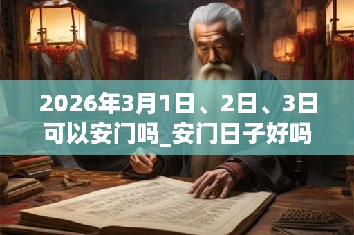 2026年3月1日、2日、3日可以安门吗_安门日子好吗