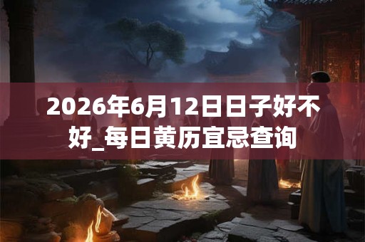 2026年6月12日日子好不好_每日黄历宜忌查询