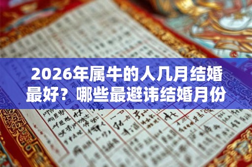 2026年属牛的人几月结婚最好?哪些最避讳结婚月份? 2026年属牛的人几月结婚最好?哪些最避讳结婚月份?