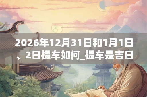 2026年12月31日和1月1日、2日提车如何_提车是吉日吗