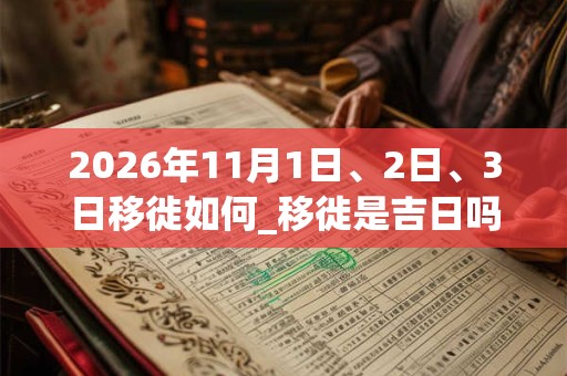 2026年11月1日、2日、3日移徙如何_移徙是吉日吗