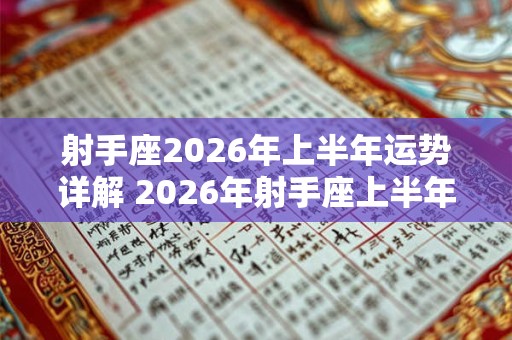 射手座2026年上半年运势详解 2026年射手座上半年运势如何