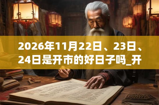 2026年11月22日、23日、24日是开市的好日子吗_开市可以吗
