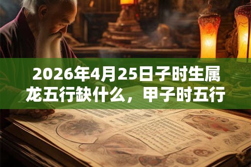 2026年4月25日子时生属龙五行缺什么,甲子时五行缺什么 2026年4月25日子时生属龙五行缺什么,甲子时五行缺什么