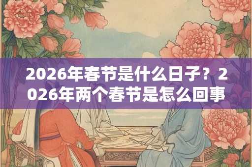 2026年春节是什么日子?2026年两个春节是怎么回事? 2026年春节是什么日子?2026年两个春节是怎么回事?