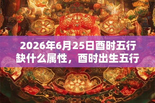 2026年6月25日酉时五行缺什么属性,酉时出生五行缺什么 2026年6月25日酉时五行缺什么属性,酉时出生五行缺什么