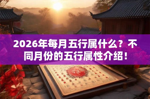 2026年每月五行属什么？不同月份的五行属性介绍！