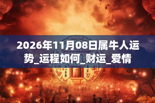 2026年11月08日属牛人运势_运程如何_财运_爱情