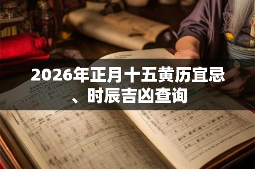 2026年正月十五黄历宜忌、时辰吉凶查询
