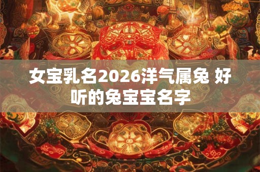 女宝乳名2026洋气属兔 好听的兔宝宝名字 女宝乳名2026洋气属兔 好听的兔宝宝名字