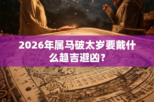 2026年属马破太岁要戴什么趋吉避凶？