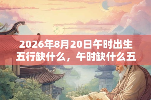 2026年8月20日午时出生五行缺什么，午时缺什么五行