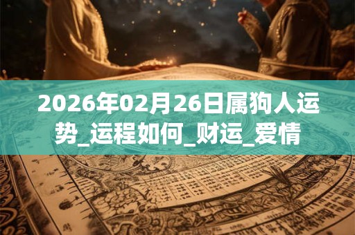 2026年02月26日属狗人运势_运程如何_财运_爱情