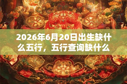 2026年6月20日出生缺什么五行，五行查询缺什么