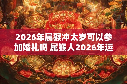 2026年属猴冲太岁可以参加婚礼吗 属猴人2026年运势如何 2026年属猴冲太岁可以参加婚礼吗 属猴人2026年运势如何