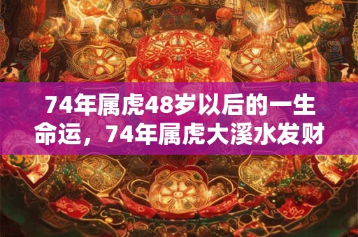 74年属虎48岁以后的一生命运，74年属虎大溪水发财方向