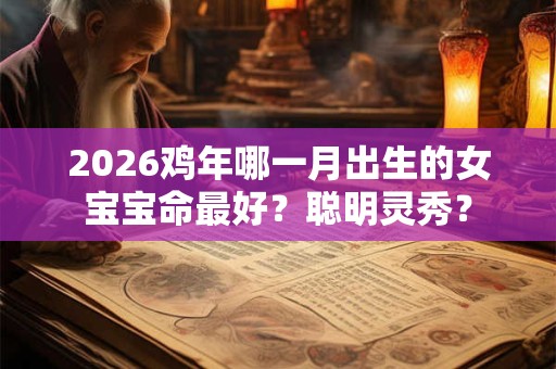 2026鸡年哪一月出生的女宝宝命最好？聪明灵秀？