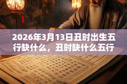 2026年3月13日丑时出生五行缺什么，丑时缺什么五行