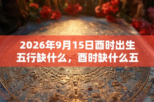 2026年9月15日酉时出生五行缺什么，酉时缺什么五行