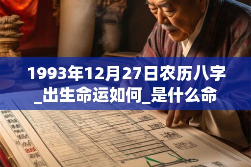 1993年12月27日农历八字_出生命运如何_是什么命 1993年12月27日农历八字_出生命运如何_是什么命