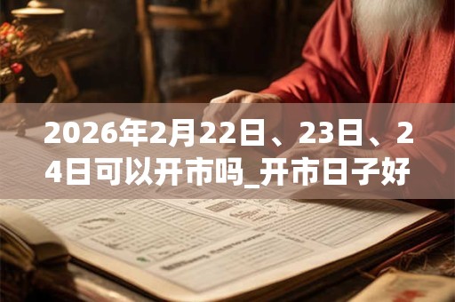 2026年2月22日、23日、24日可以开市吗_开市日子好吗 2026年2月22日、23日、24日可以开市吗_开市日子好吗