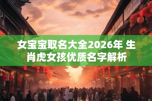 女宝宝取名大全2026年 生肖虎女孩优质名字解析 女宝宝取名大全2026年 生肖虎女孩优质名字解析