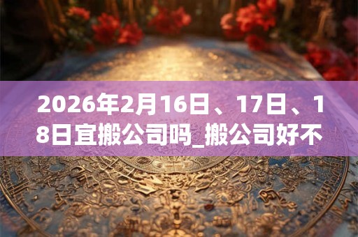 2026年2月16日、17日、18日宜搬公司吗_搬公司好不好