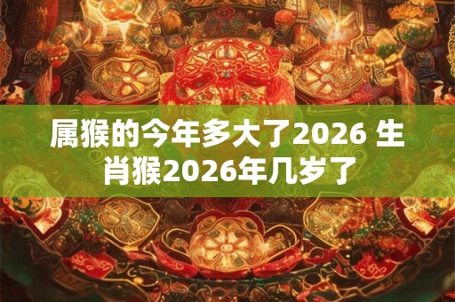 属猴的今年多大了2026 生肖猴2026年几岁了