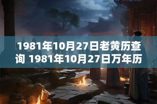 1981年10月27日老黄历查询 1981年10月27日万年历黄道吉日