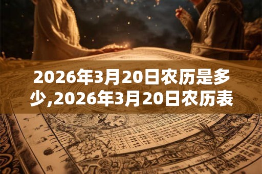 2026年3月20日农历是多少,2026年3月20日农历表
