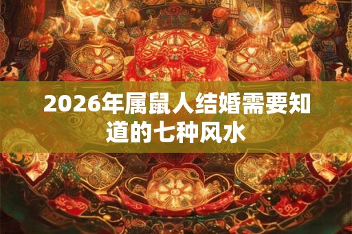 2026年属鼠人结婚需要知道的七种风水