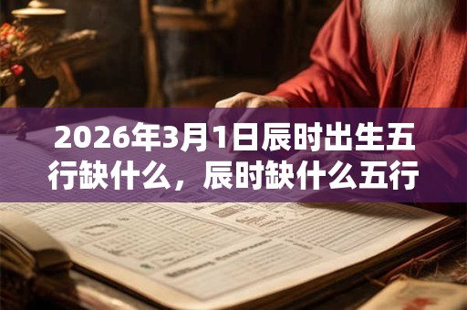 2026年3月1日辰时出生五行缺什么，辰时缺什么五行