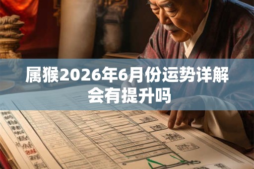 属猴2026年6月份运势详解 会有提升吗