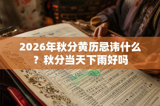 2026年秋分黄历忌讳什么?秋分当天下雨好吗 2026年秋分黄历忌讳什么?秋分当天下雨好吗