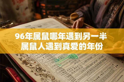 96年属鼠哪年遇到另一半 属鼠人遇到真爱的年份