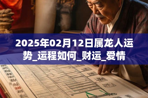 2025年02月12日属龙人运势_运程如何_财运_爱情