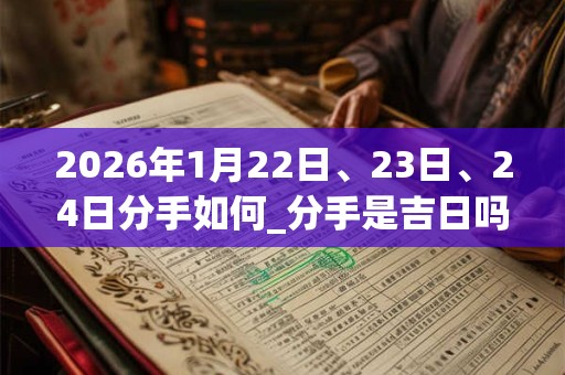2026年1月22日、23日、24日分手如何_分手是吉日吗