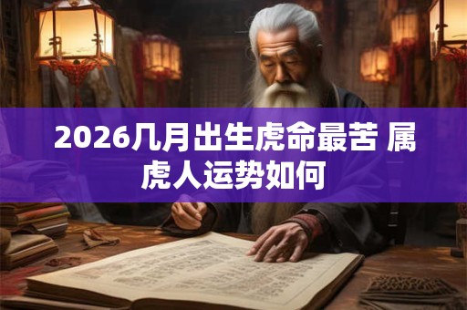 2026几月出生虎命最苦 属虎人运势如何