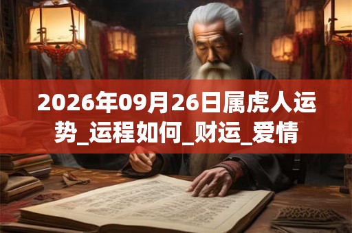2026年09月26日属虎人运势_运程如何_财运_爱情