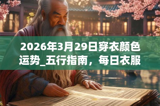 2026年3月29日穿衣颜色运势_五行指南，每日衣服颜色幸运色