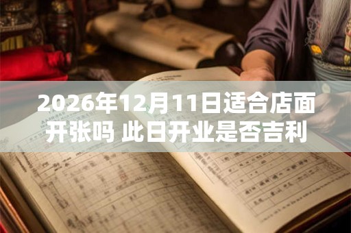 2026年12月11日适合店面开张吗 此日开业是否吉利