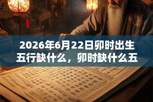2026年6月22日卯时出生五行缺什么，卯时缺什么五行