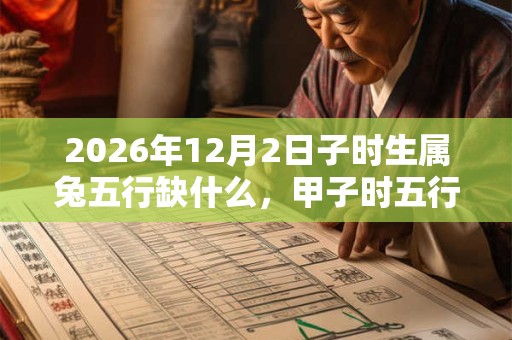 2026年12月2日子时生属兔五行缺什么，甲子时五行缺什么