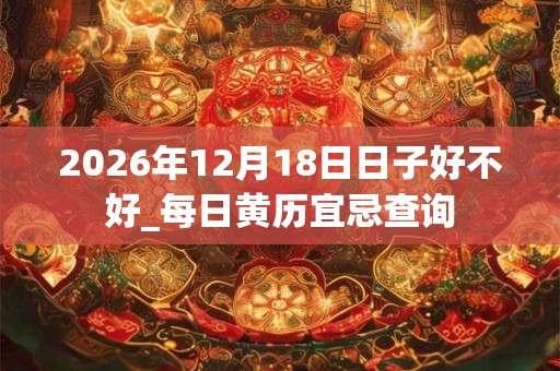 2026年12月18日日子好不好_每日黄历宜忌查询
