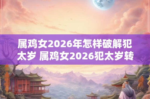属鸡女2026年怎样破解犯太岁 属鸡女2026犯太岁转运方法 属鸡女2026年怎样破解犯太岁 属鸡女2026犯太岁转运方法