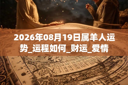 2026年08月19日属羊人运势_运程如何_财运_爱情