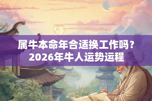 属牛本命年合适换工作吗？2026年牛人运势运程